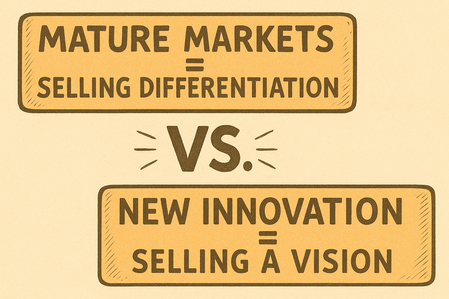 Selling Innovation Selling Innovation vs. Selling in Mature Markets