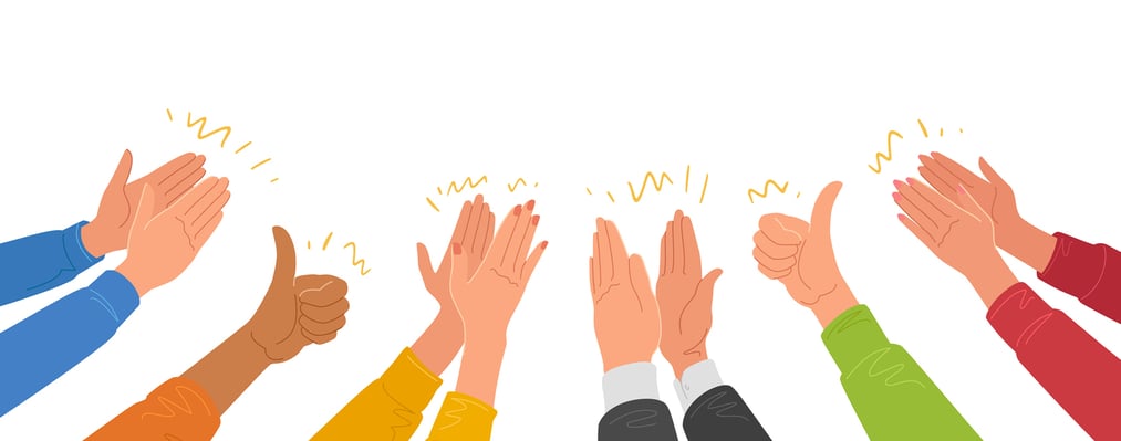 illustration of multiple set of hands clapping | Funnel Clarity