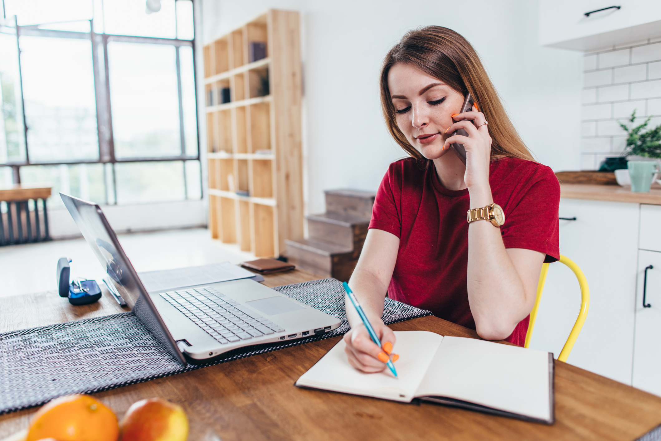 Woman successfully transitioning to remote sales
